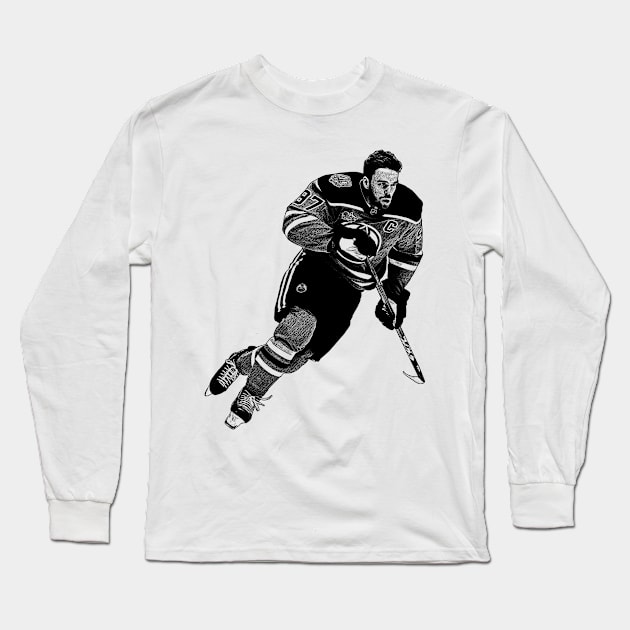 Connor Mcdavid Vintage Long Sleeve T-Shirt by Puaststrol